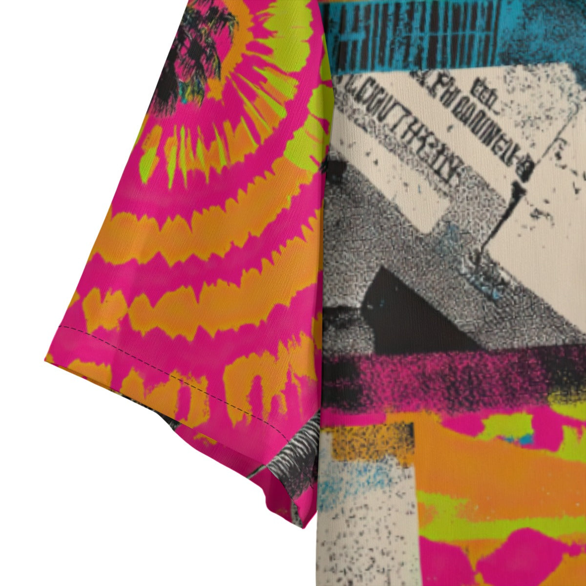 men's hawaiian shirt - san diego vibes turquoise/hot coral/neon lime
