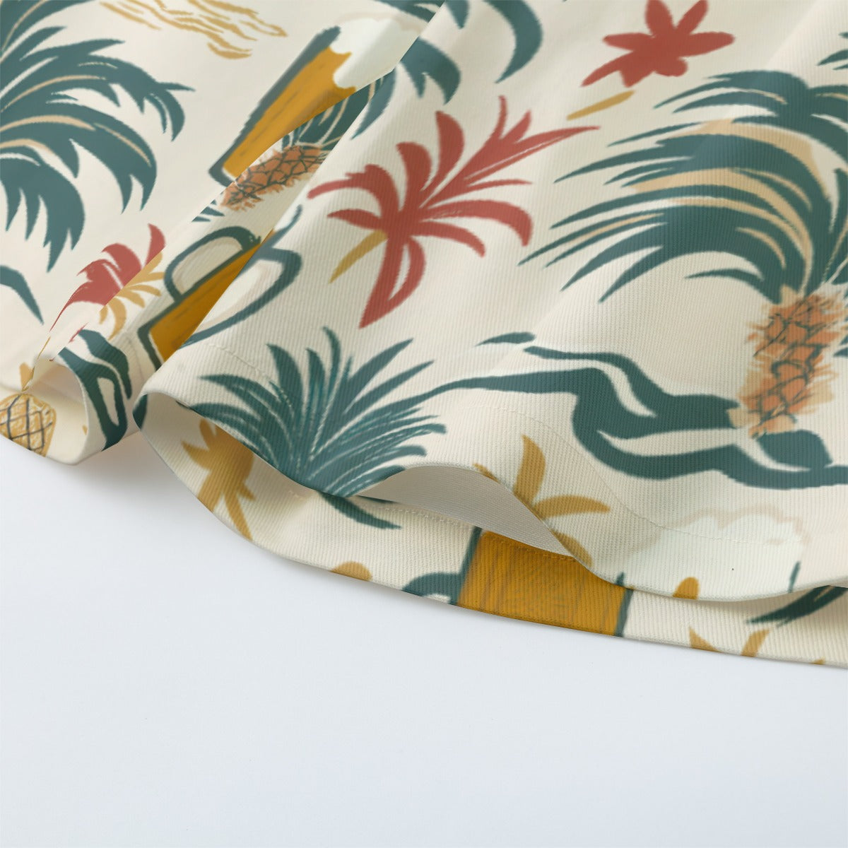 straight cotton casual shorts - island sand/golden ale/palm green