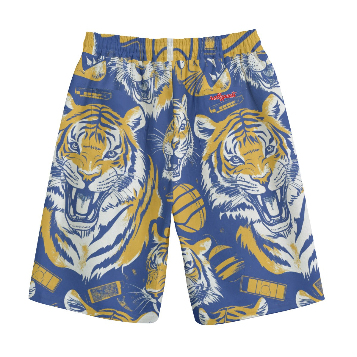 straight cotton casual short - northport blue/gold