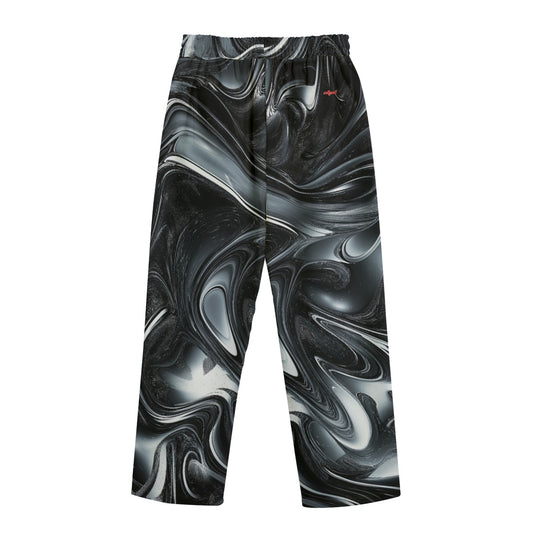 Straight Casual Pants – Cotton Black/Silver