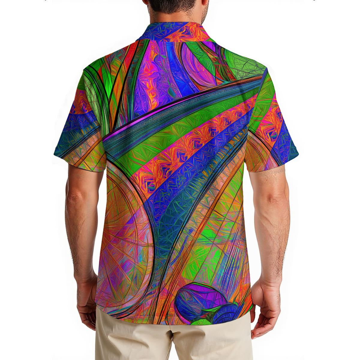 Palm Voltage Japanese Linen Hawaiian Shirt