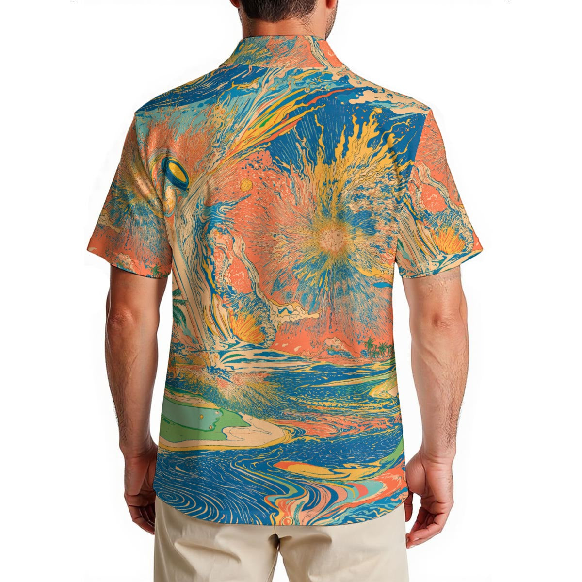 Golden Hour Japanese Linen Hawaiian Shirt