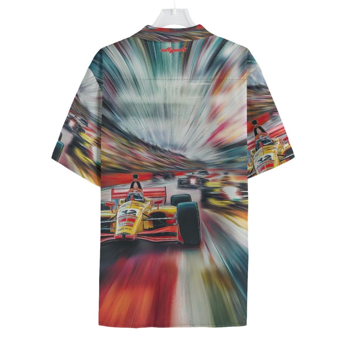 men’s hawaiian shirt – indy black/white/red image 3
