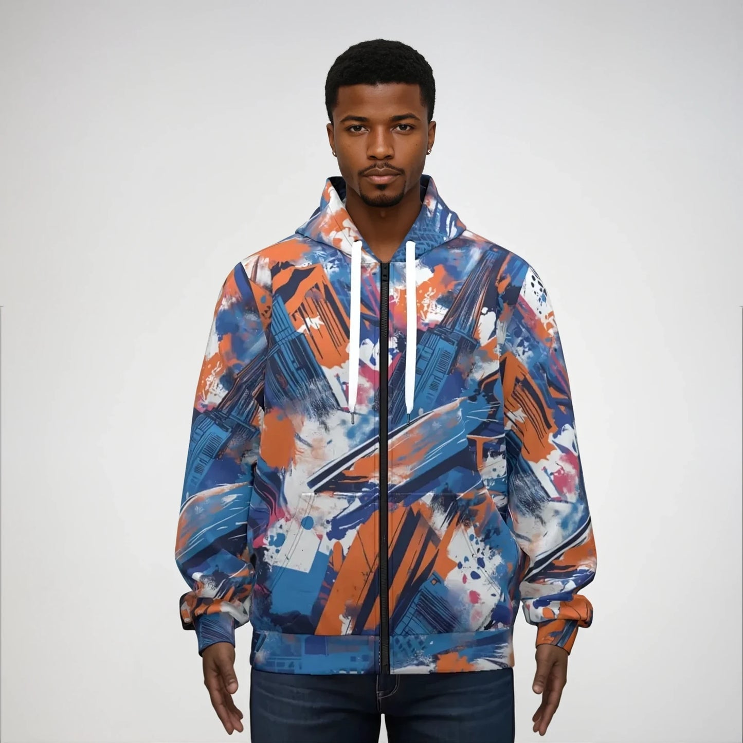 cotton zip hoodie