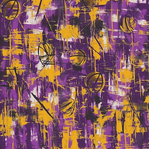 los angeles purple/gold graffiti