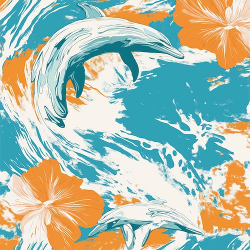 miami aqua/orange/white