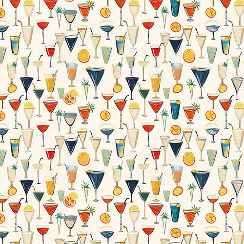sunset spritz - coral/orange/navy