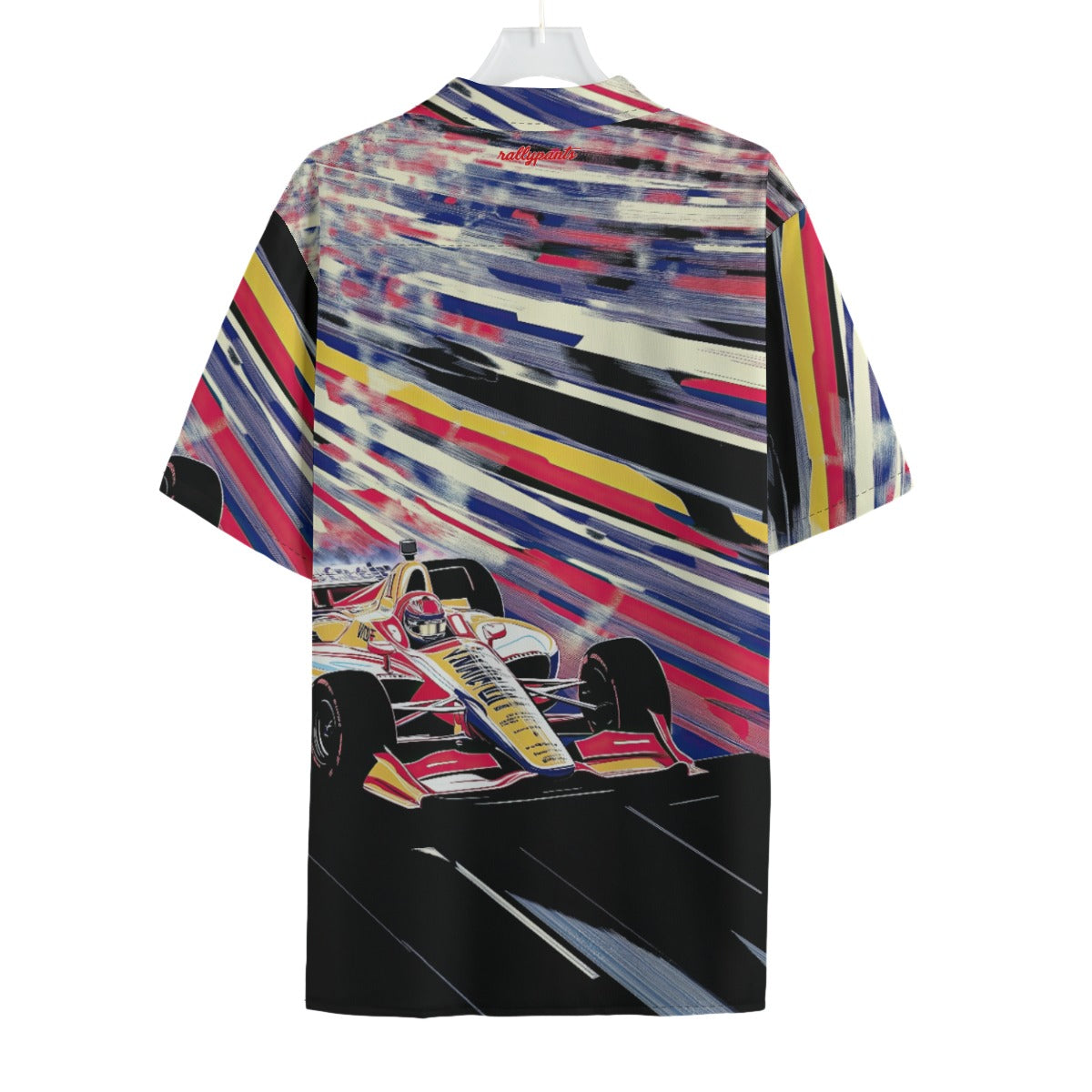 men's hawaiian shirt - position one – indy blue/red/white image 1