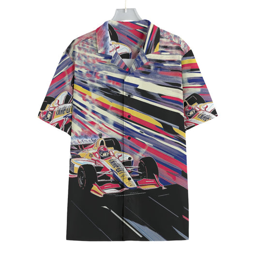 men's hawaiian shirt - position one – indy blue/red/white image 0