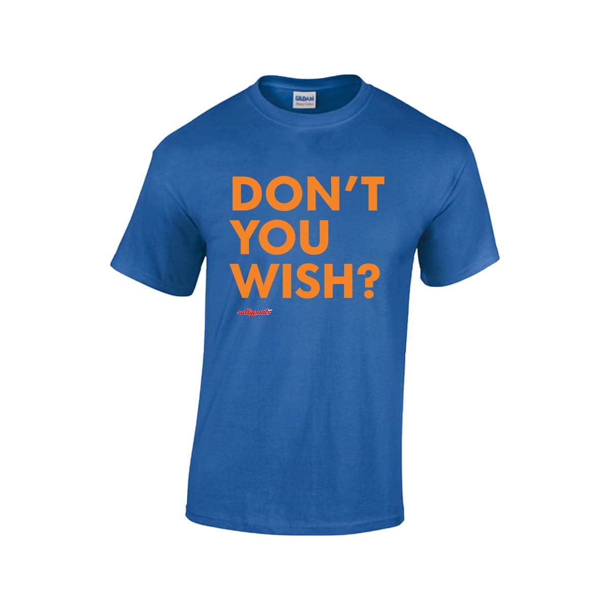 DON'T YOU WISH? statement t-shirt front view in white for New York basketball campaign