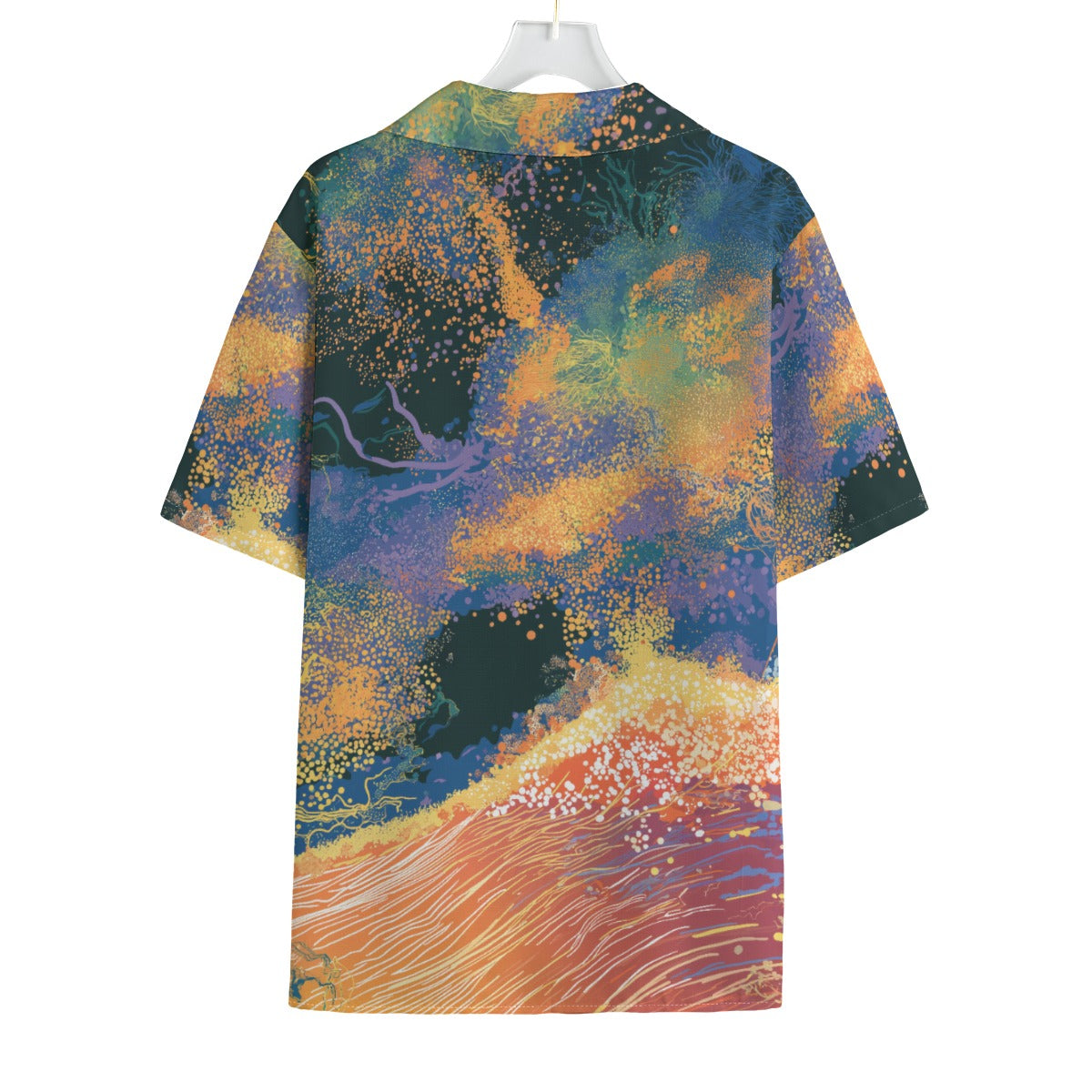 Coral Frond Active Linen Hawaiian Shirt