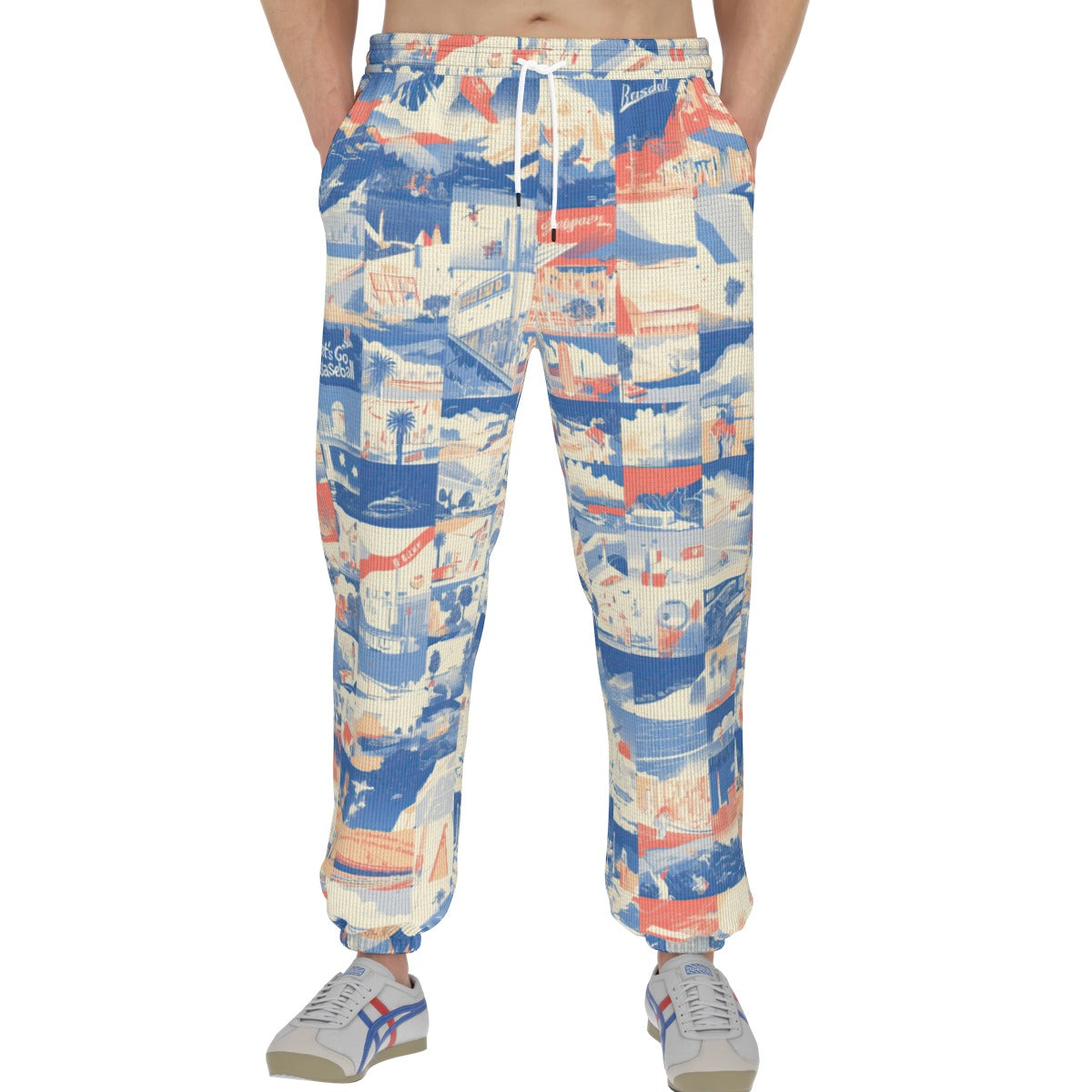 men’s thermal waffle sweatpants