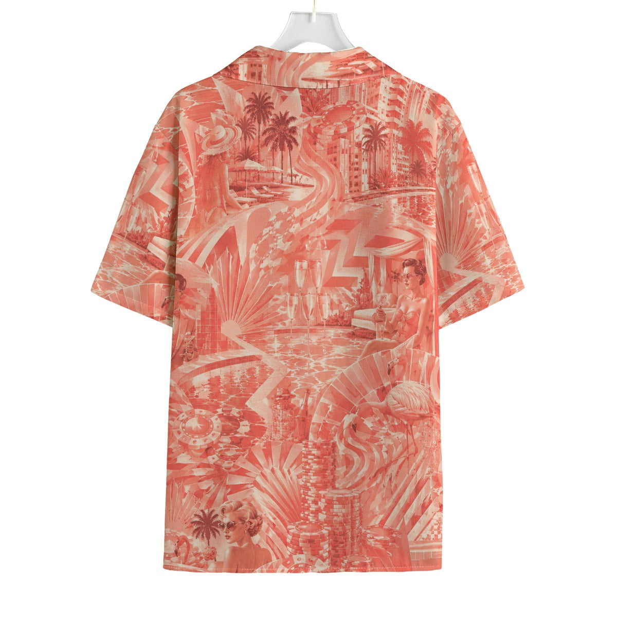 Coral Crush Faux Linen Shirt