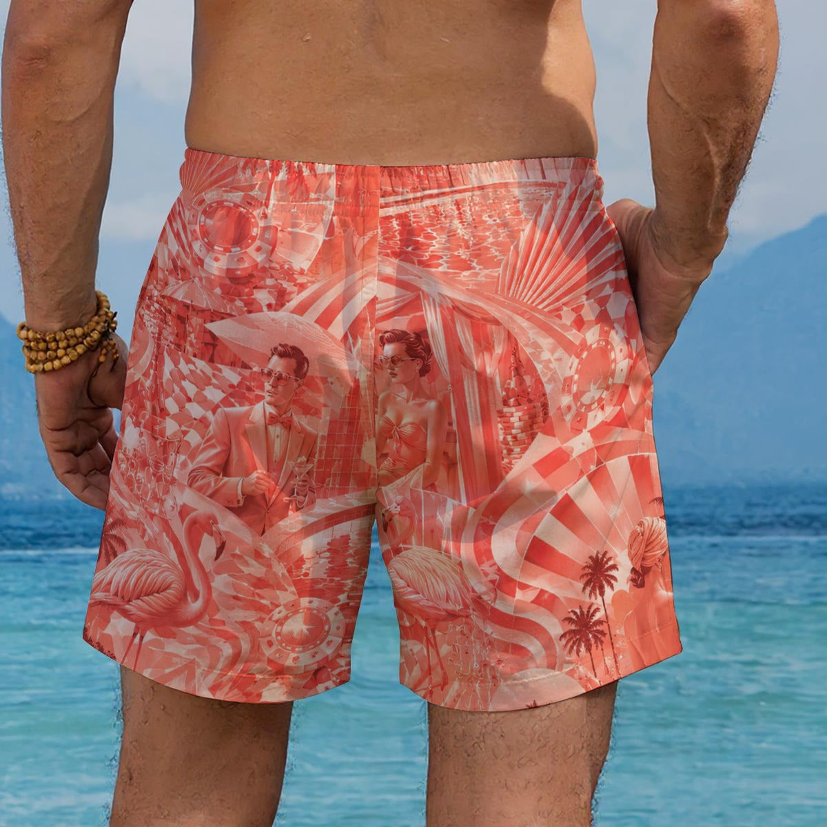 Coral Crush Men's Beach Short