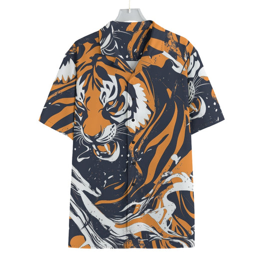 Rallyprint Men’s Hawaiian Shirt – Cincinnati Black/Orange/White