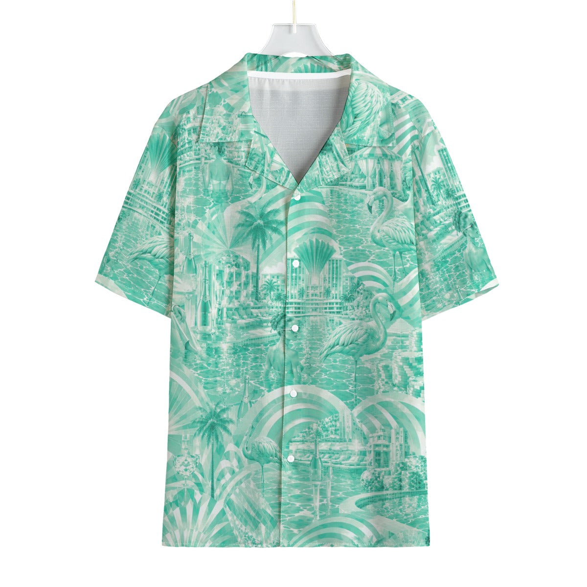 Mint Mirage Faux Linen Shirt