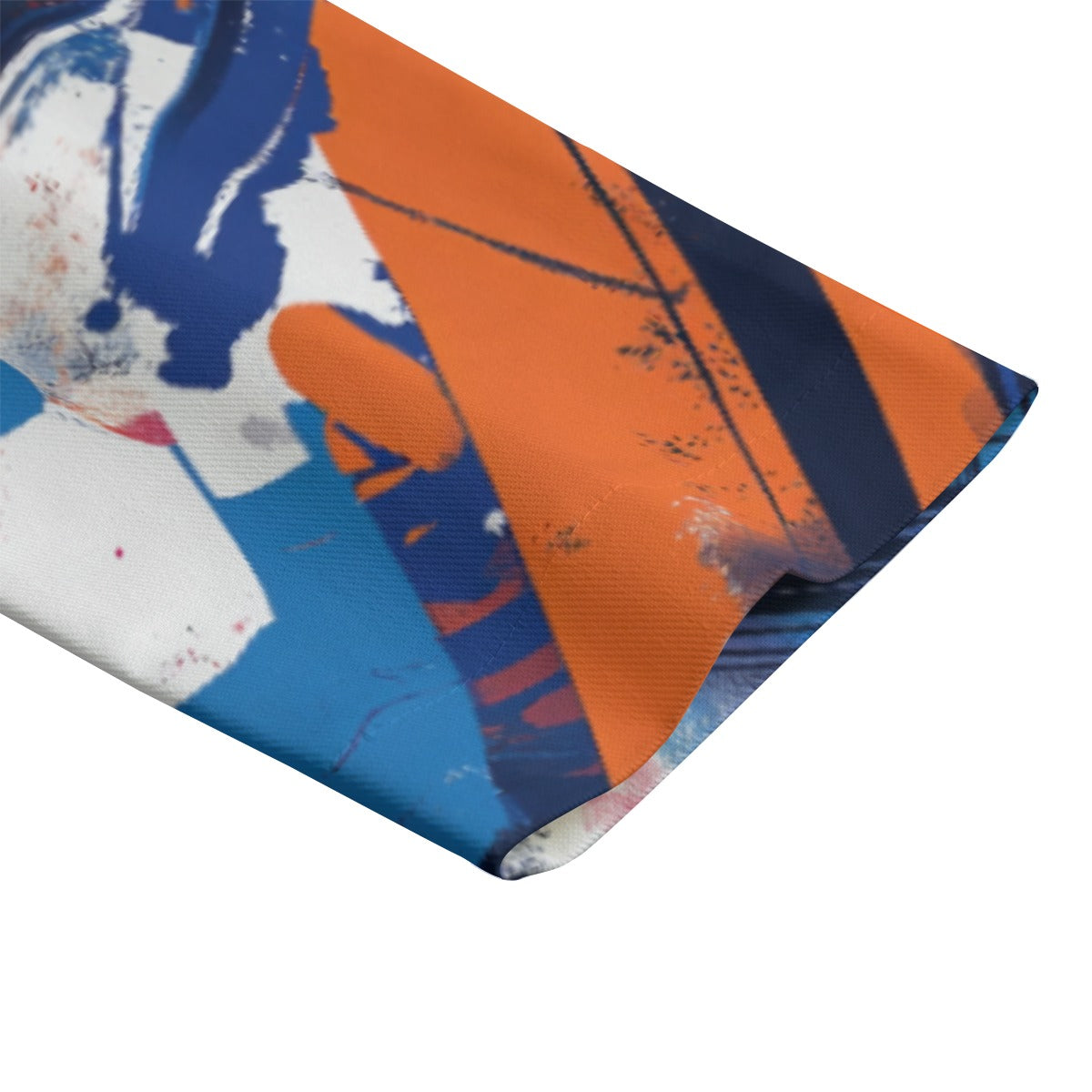 Men's Walt Clyde casual cotton blazer side view in New York blue/orange/graffiti