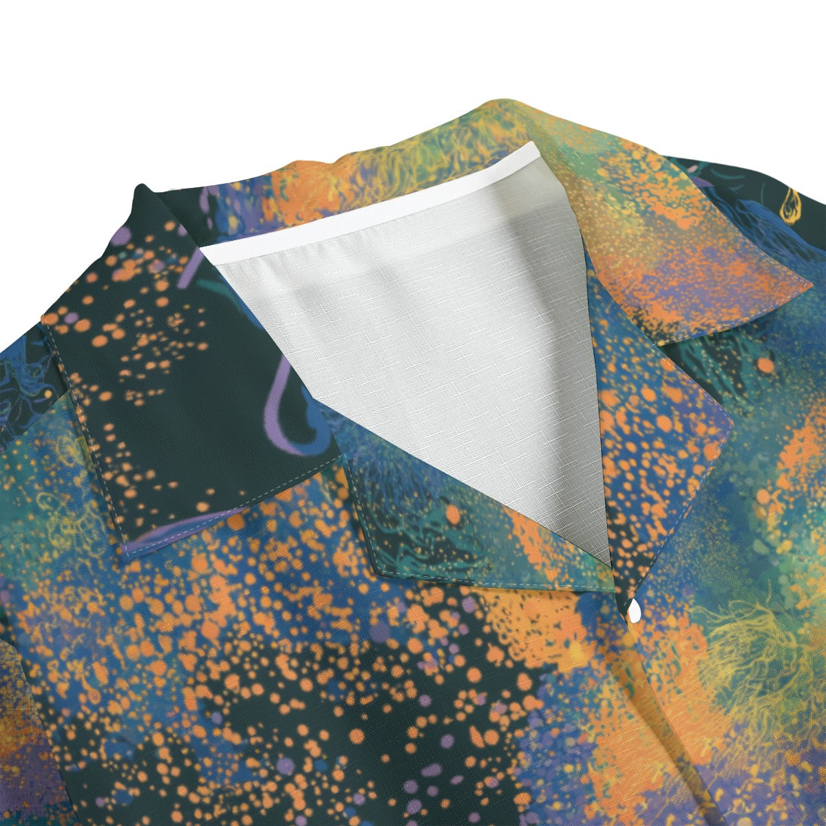 Coral Frond Active Linen Hawaiian Shirt