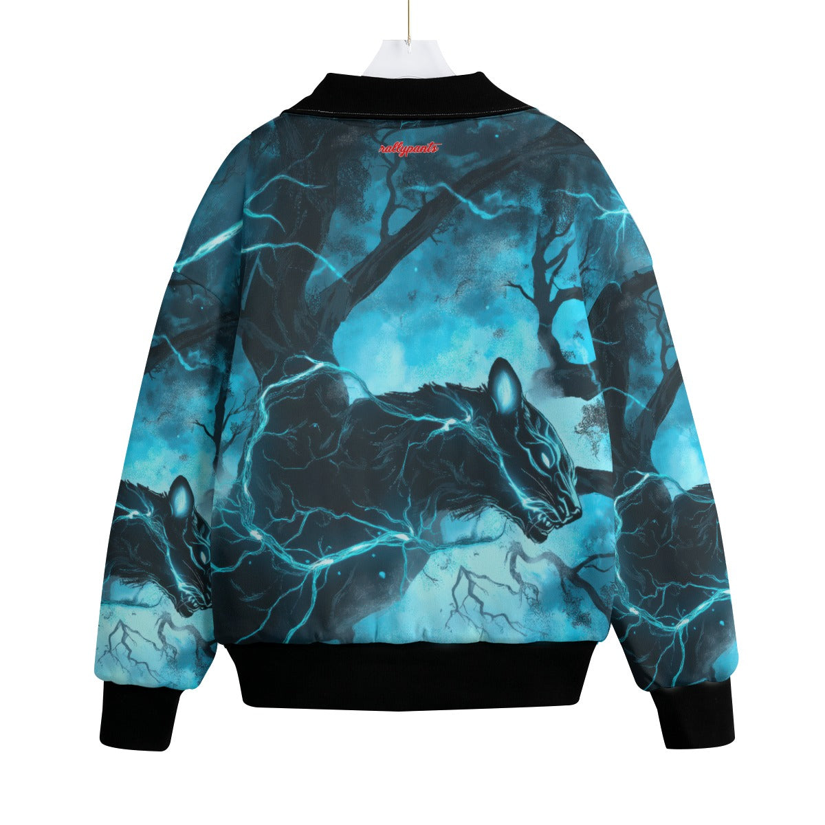 men's classic thermal fleece jacket- carolina black/blue/silver