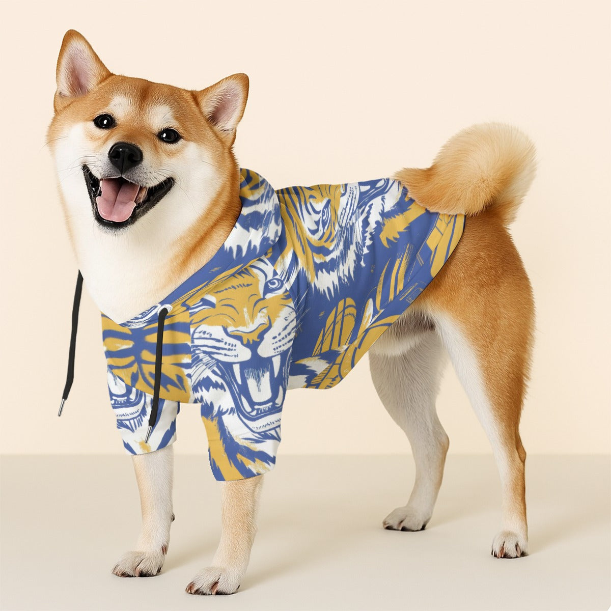 pet hooded sweatshirt - northport blue/gold