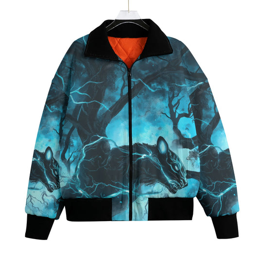 men's classic thermal fleece jacket- carolina black/blue/silver