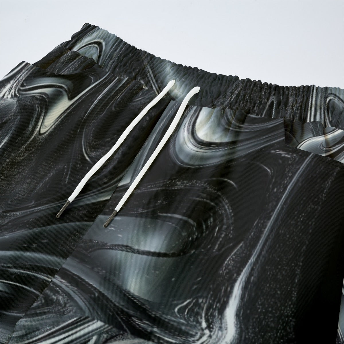 Straight Casual Pants – Cotton Black/Silver