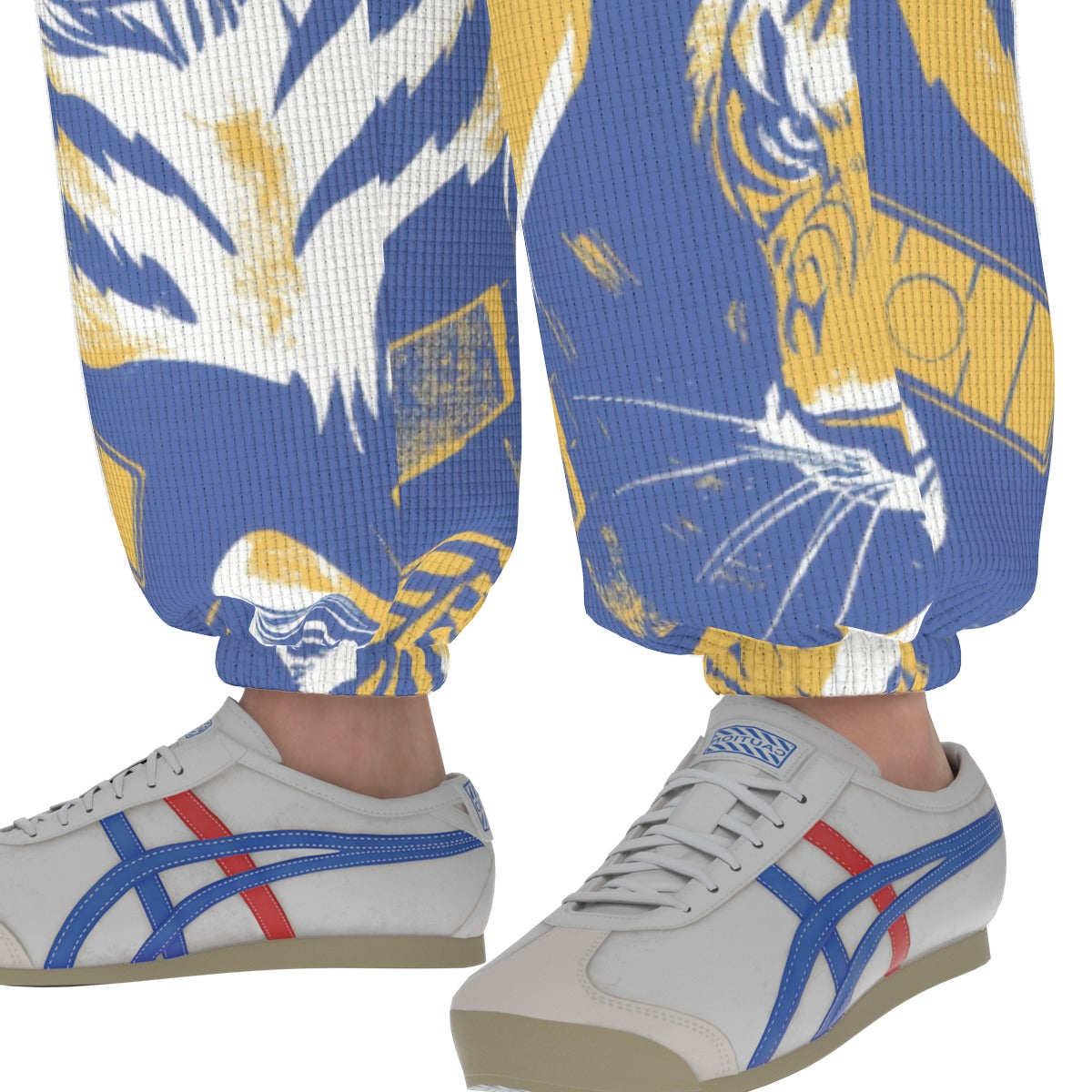 men’s thermal waffle tapered sweatpants - northport blue/gold image 5