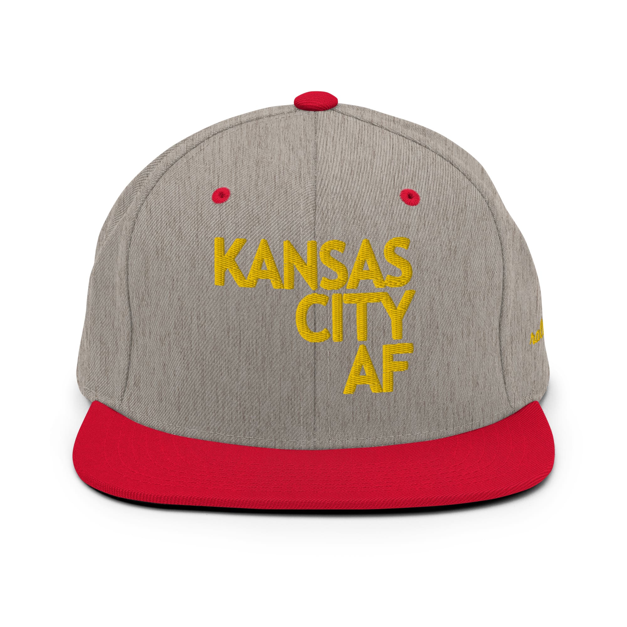 KANSAS CITY AF - always fan snapback hat red/gold - Heather Grey/ Red image