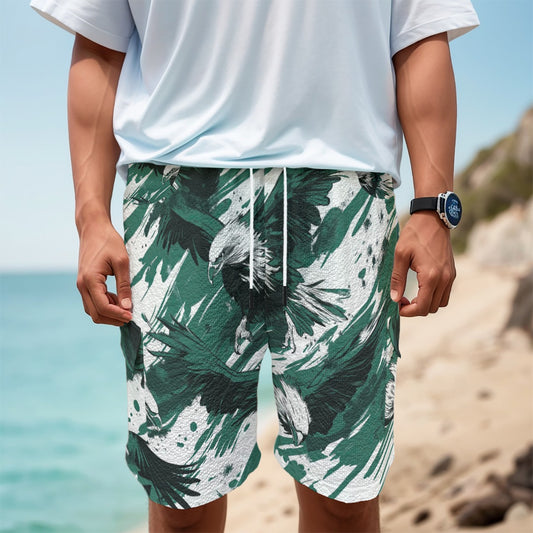 men's featherlite textured cargo shorts - philadelphia midnight/green/white image 0