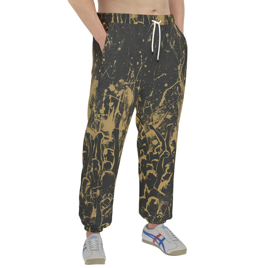 men’s thermal waffle tapered sweatpants - los angeles black/gold club image 0