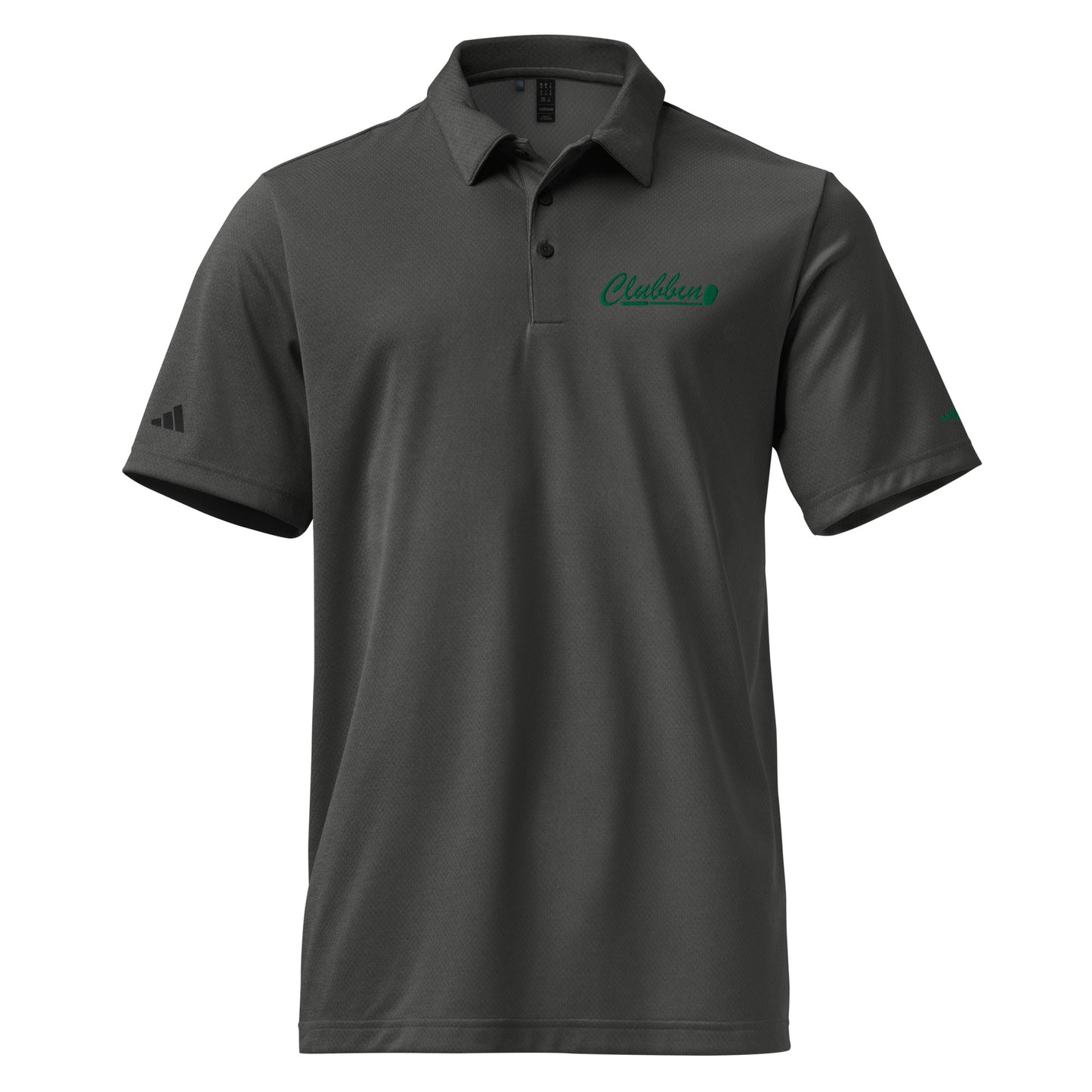 adidas space-dyed polo - clubbin collection - Black Melange, XL image