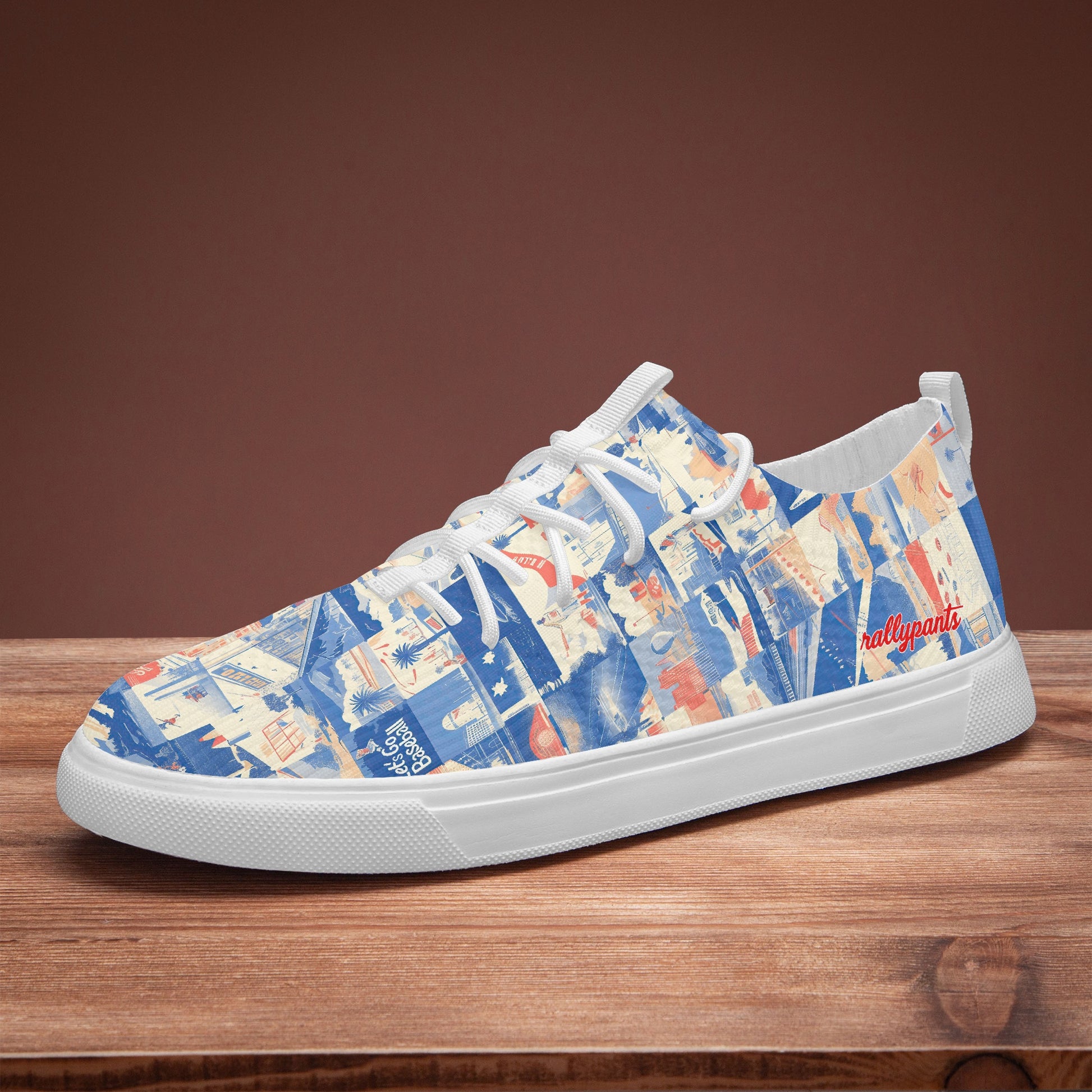 low top sneakers – los angeles blue/yellow/white rallyprint image 1