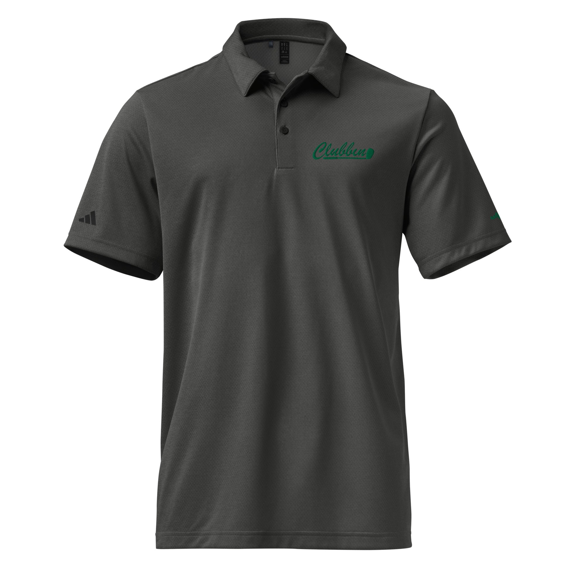 adidas space-dyed polo - clubbin collection - Black Melange, L image