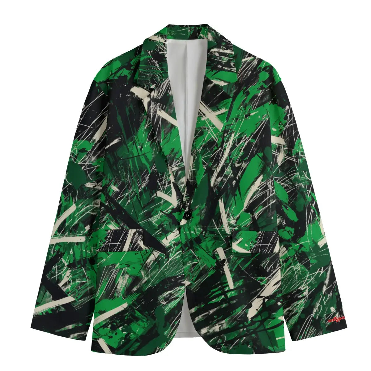 men’s casual blazer – new york green/white/black rallyprint - White, 2XL image