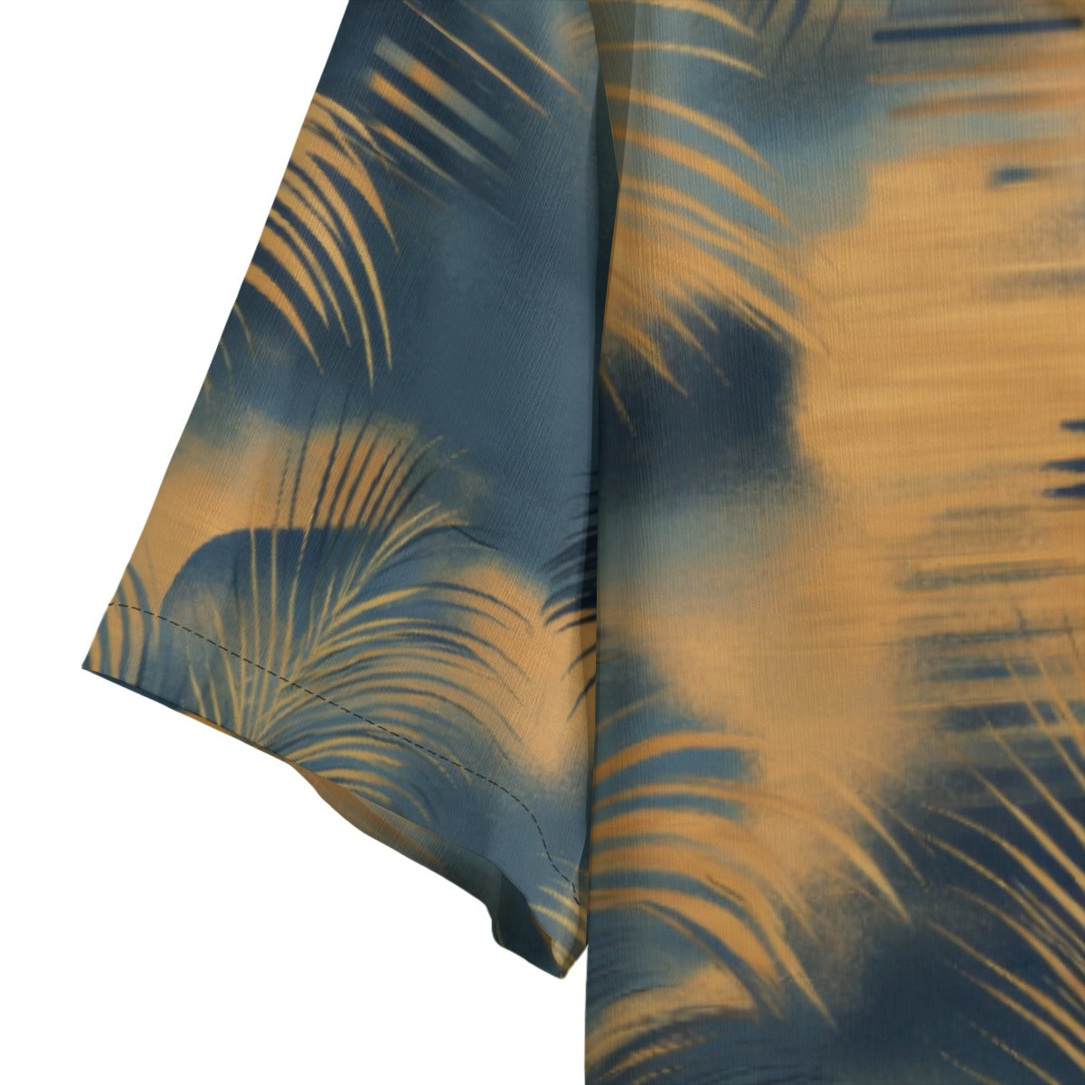 men's hawaiian shirt - golden tide coastal teal/golden haze/indigo ink image 2