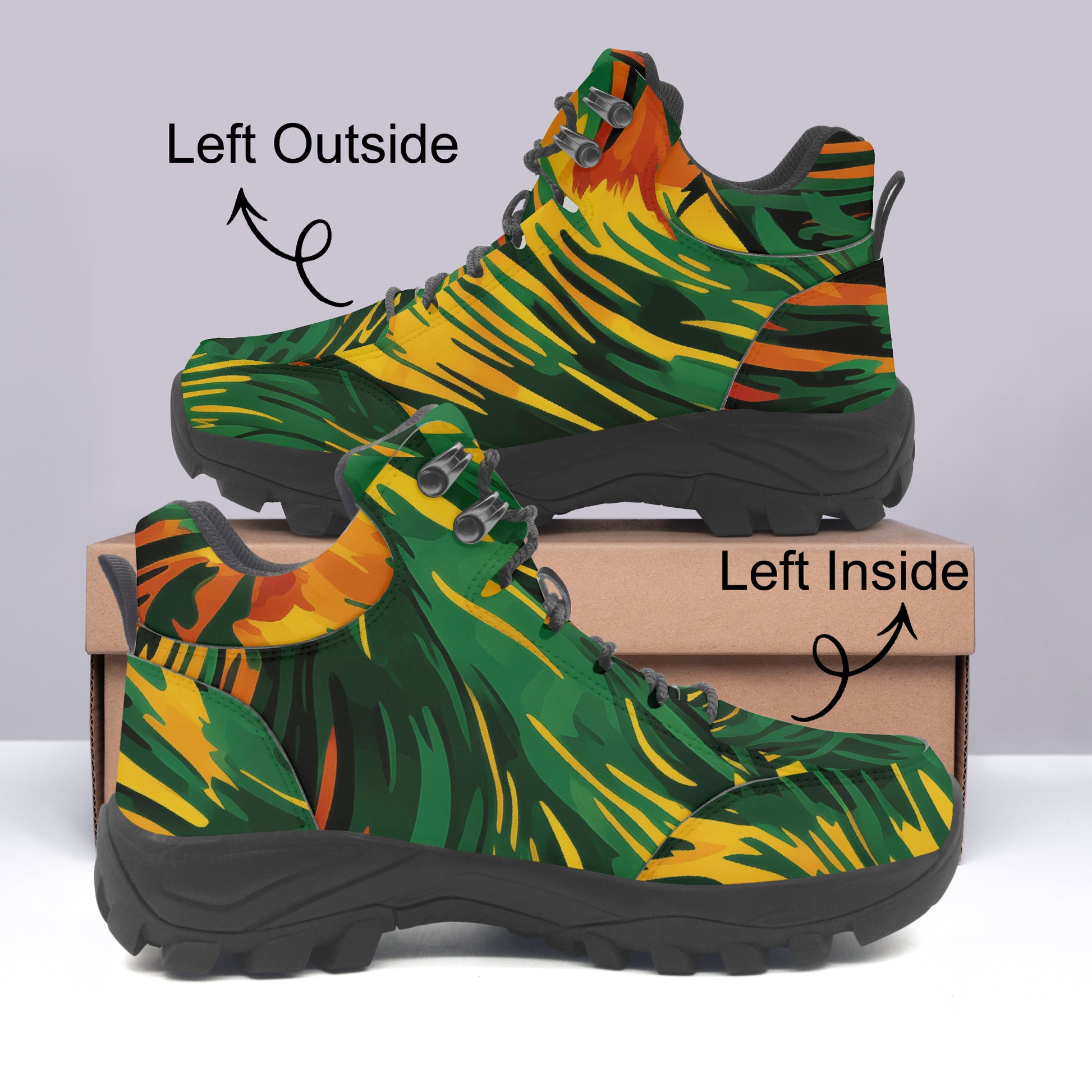 Unisex Classic Hiking Boots - DANGR Jungle Strike top view