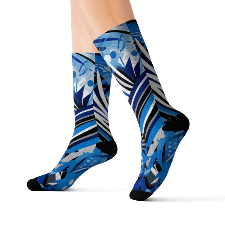 high socks - detroit light blue/silver/black/white rallyprint - Image 9