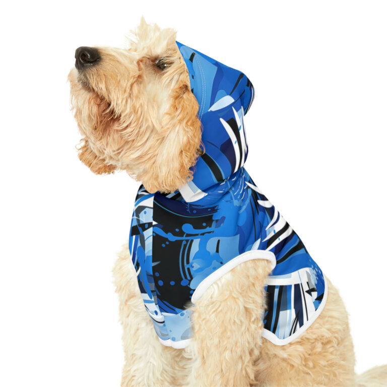 pet hoodie - detroit light blue/silver/black/white rallyprint - Image 7