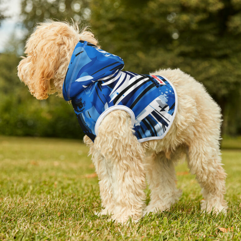 pet hoodie - detroit light blue/silver/black/white rallyprint - Image 9