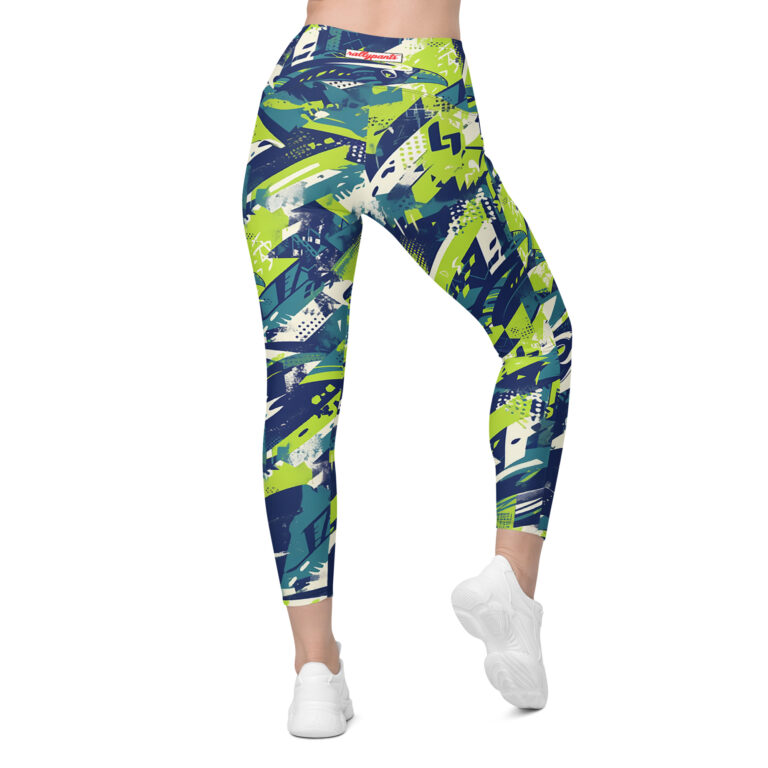 pocket leggings - seattle navy/green/silver rallyprint - Image 5