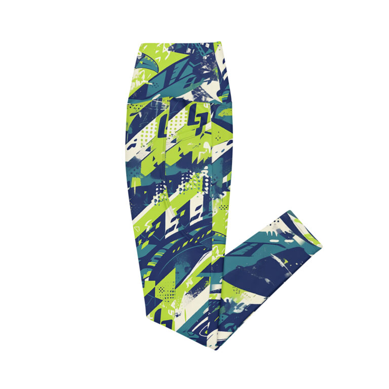 pocket leggings - seattle navy/green/silver rallyprint - Image 8