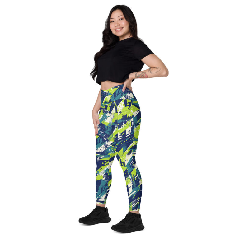 pocket leggings - seattle navy/green/silver rallyprint - Image 7