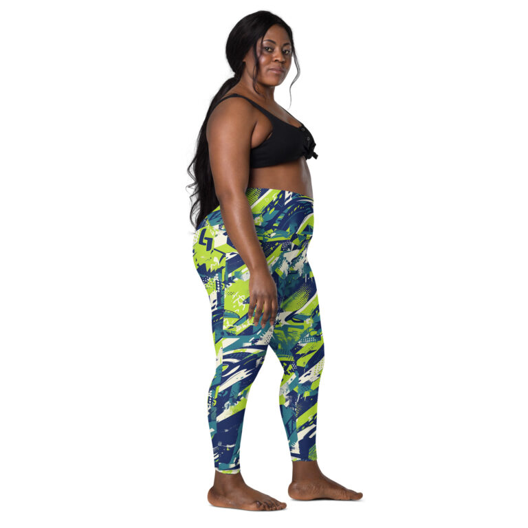 pocket leggings - seattle navy/green/silver rallyprint - Image 3