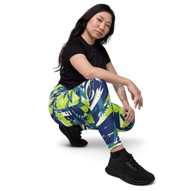 pocket leggings - seattle navy/green/silver rallyprint - Image 2