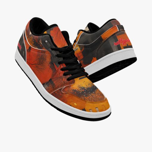 first flight low top kicks - baltimore black/orange