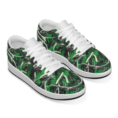 men's first flight low top kicks - new york green/white/black