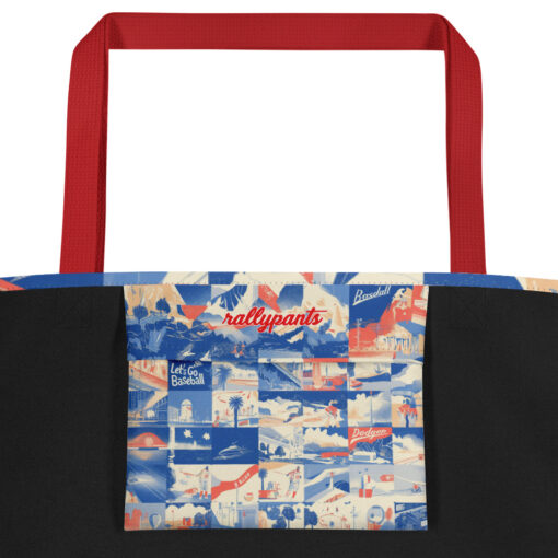 large tote bag - los angeles surf blue/white/red rallyprint - Image 11