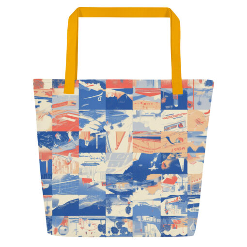 large tote bag - los angeles surf blue/white/red rallyprint - Image 13