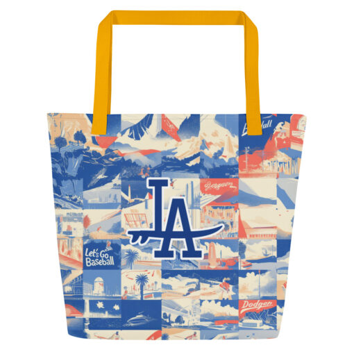 large tote bag - los angeles surf blue/white/red rallyprint - Image 12