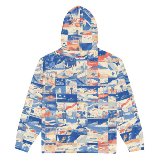 zip hoodie - los angeles blue/white/red rallyprint - Image 3